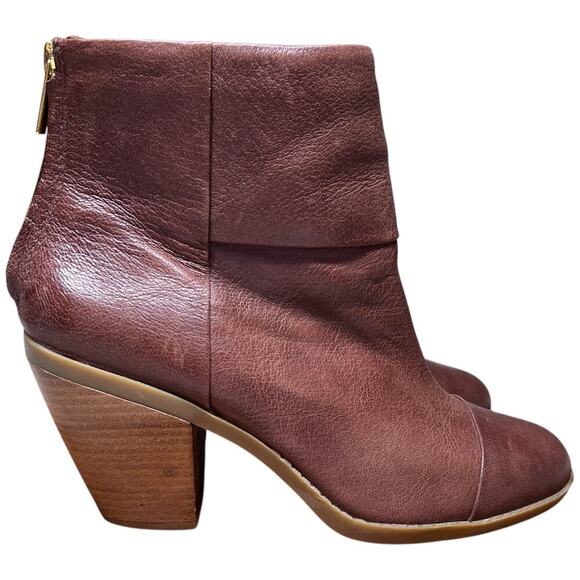 BANDOLINO Joined To Me Women's Size 8 Brown Leather Cap Toe Booties Ankle - Picture 6 of 13